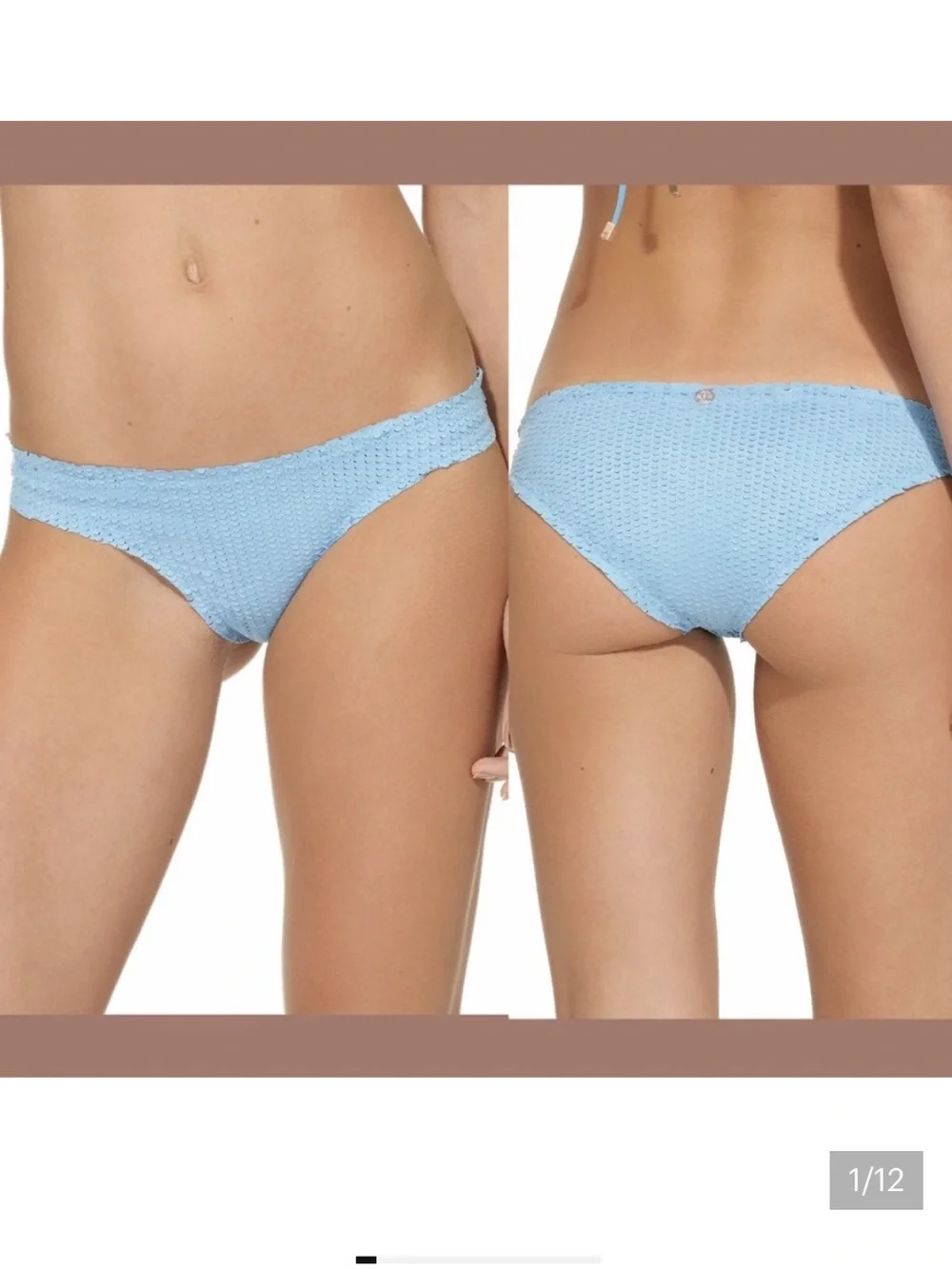 Vix by Paula Hermanny Fany Scales Low Rise Bikini Bottom S